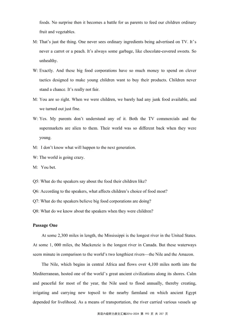 六级听力原文2016-2024_最新更新，视频都在这_2026、6月四级速转存易和谐_新大学英语2025.6月4.6级真题_六级真题_六级听力专项