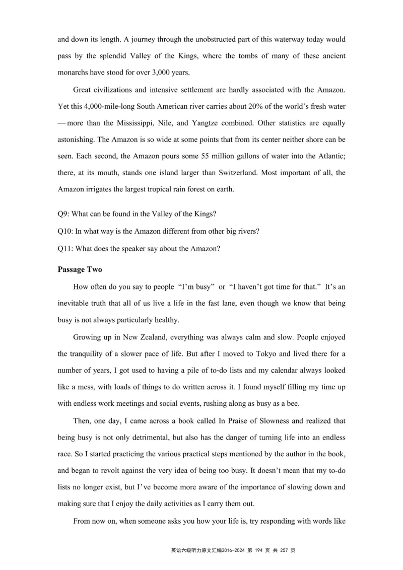 六级听力原文2016-2024_最新更新，视频都在这_2026、6月四级速转存易和谐_新大学英语2025.6月4.6级真题_六级真题_六级听力专项