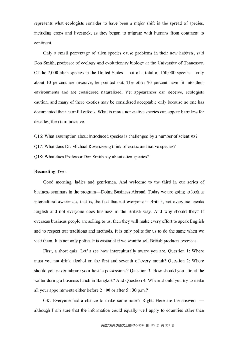 六级听力原文2016-2024_最新更新，视频都在这_2026、6月四级速转存易和谐_新大学英语2025.6月4.6级真题_六级真题_六级听力专项