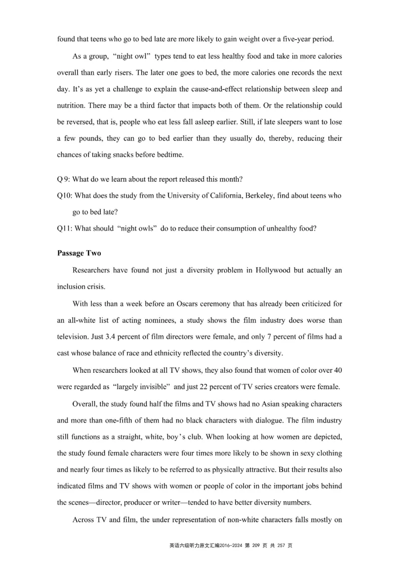 六级听力原文2016-2024_最新更新，视频都在这_2026、6月四级速转存易和谐_新大学英语2025.6月4.6级真题_六级真题_六级听力专项