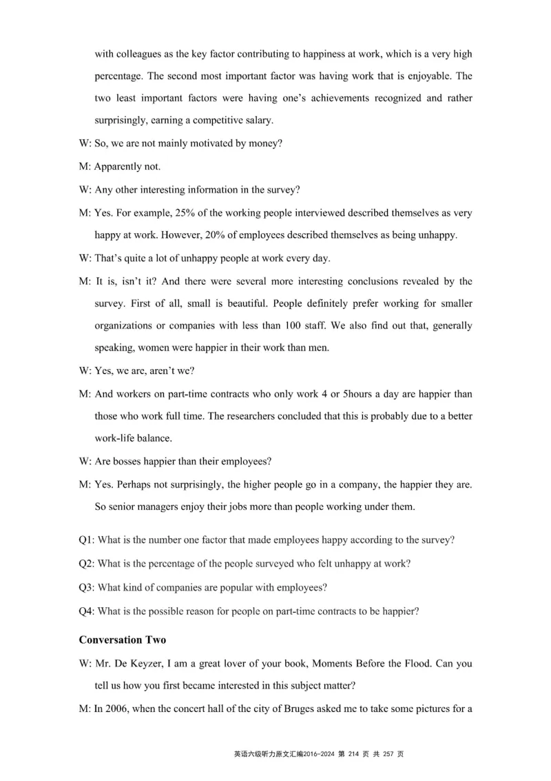 六级听力原文2016-2024_最新更新，视频都在这_2026、6月四级速转存易和谐_新大学英语2025.6月4.6级真题_六级真题_六级听力专项