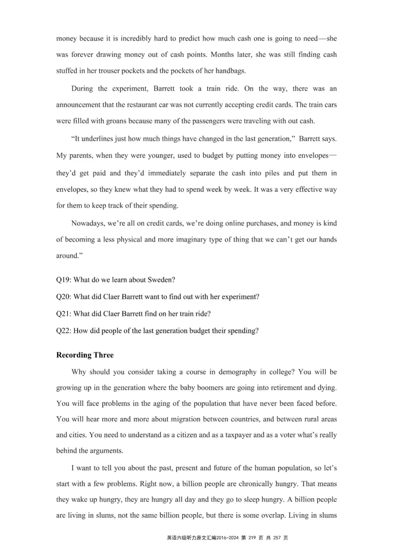 六级听力原文2016-2024_最新更新，视频都在这_2026、6月四级速转存易和谐_新大学英语2025.6月4.6级真题_六级真题_六级听力专项