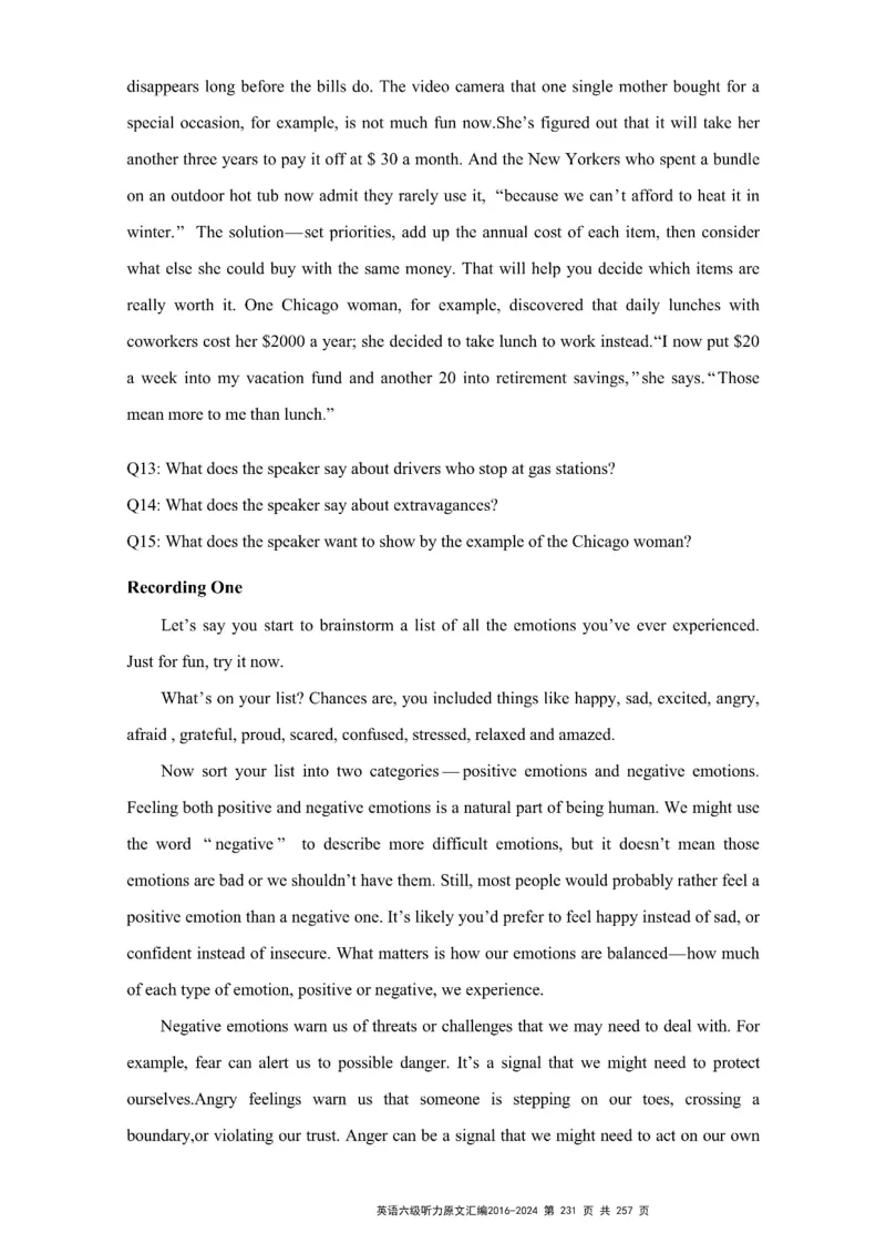 六级听力原文2016-2024_最新更新，视频都在这_2026、6月四级速转存易和谐_新大学英语2025.6月4.6级真题_六级真题_六级听力专项