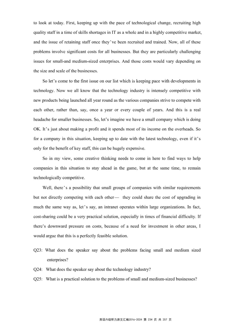 六级听力原文2016-2024_最新更新，视频都在这_2026、6月四级速转存易和谐_新大学英语2025.6月4.6级真题_六级真题_六级听力专项