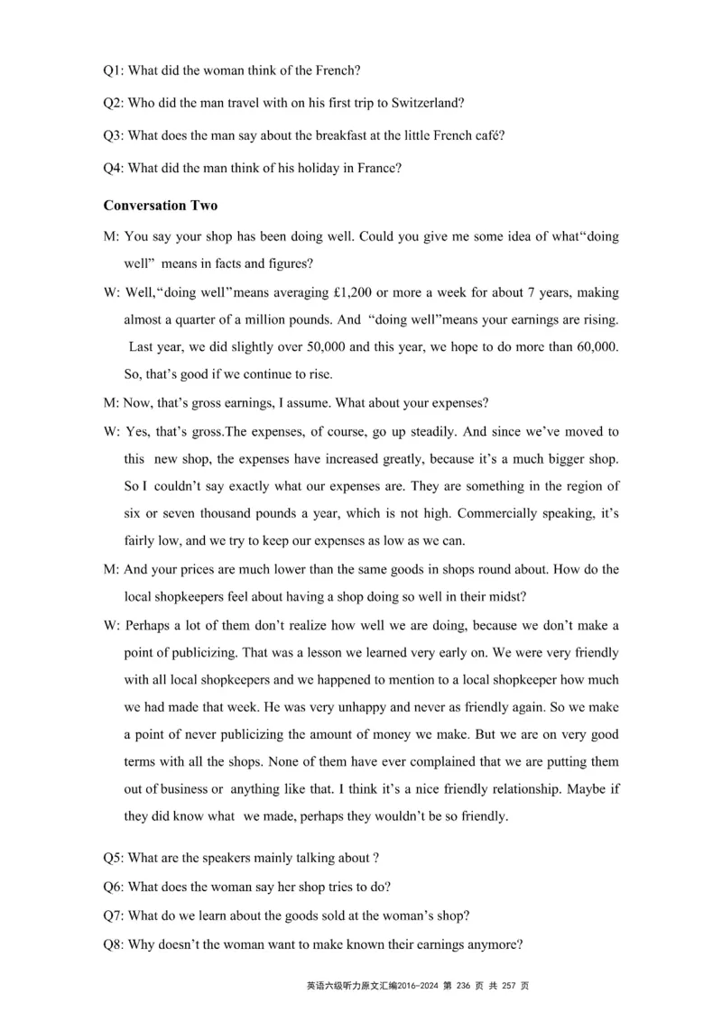 六级听力原文2016-2024_最新更新，视频都在这_2026、6月四级速转存易和谐_新大学英语2025.6月4.6级真题_六级真题_六级听力专项