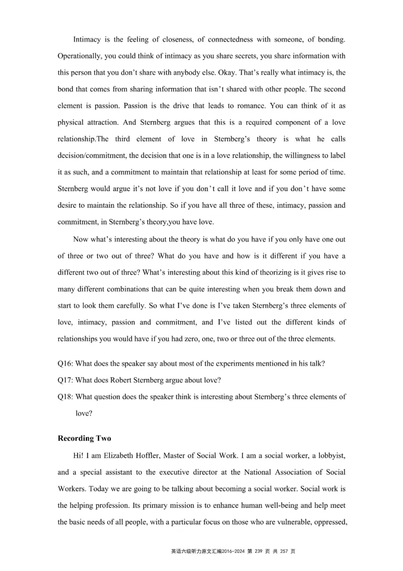 六级听力原文2016-2024_最新更新，视频都在这_2026、6月四级速转存易和谐_新大学英语2025.6月4.6级真题_六级真题_六级听力专项