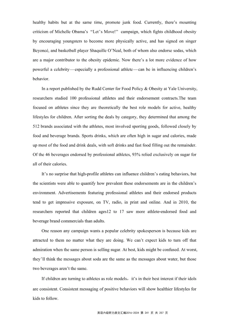 六级听力原文2016-2024_最新更新，视频都在这_2026、6月四级速转存易和谐_新大学英语2025.6月4.6级真题_六级真题_六级听力专项