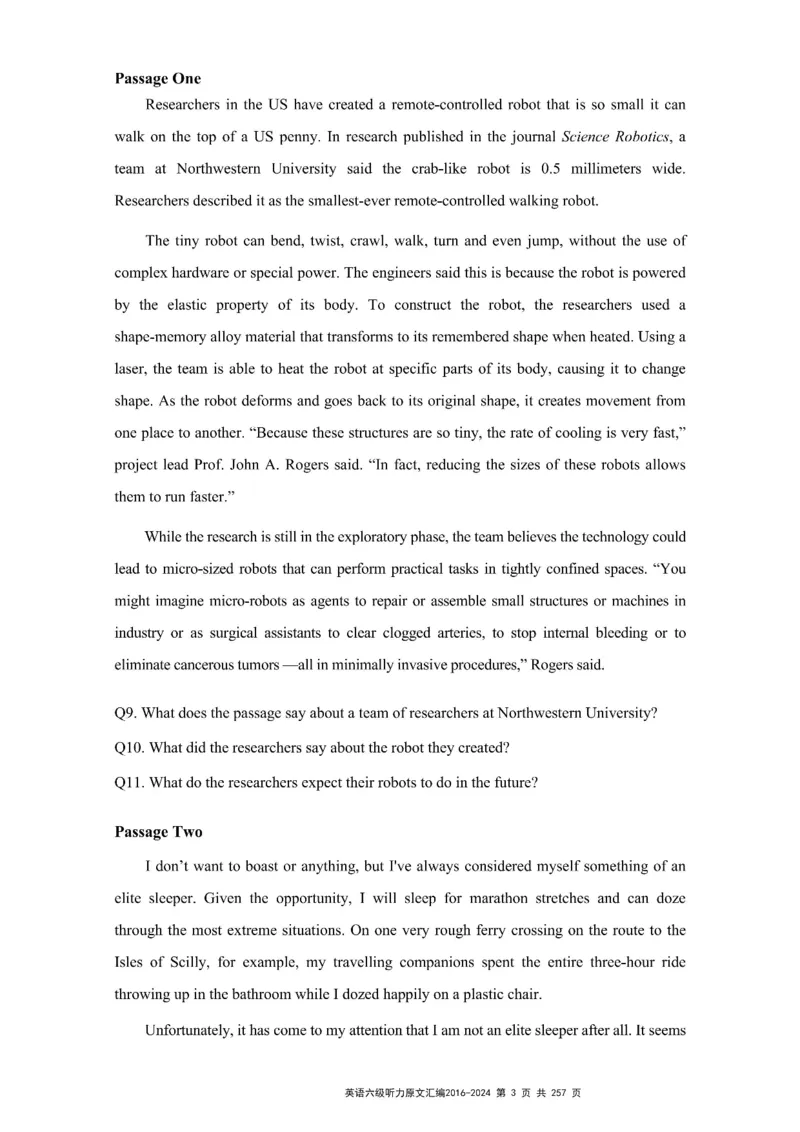 六级听力原文2016-2024_最新更新，视频都在这_2026、6月四级速转存易和谐_新大学英语2025.6月4.6级真题_六级真题_六级听力专项