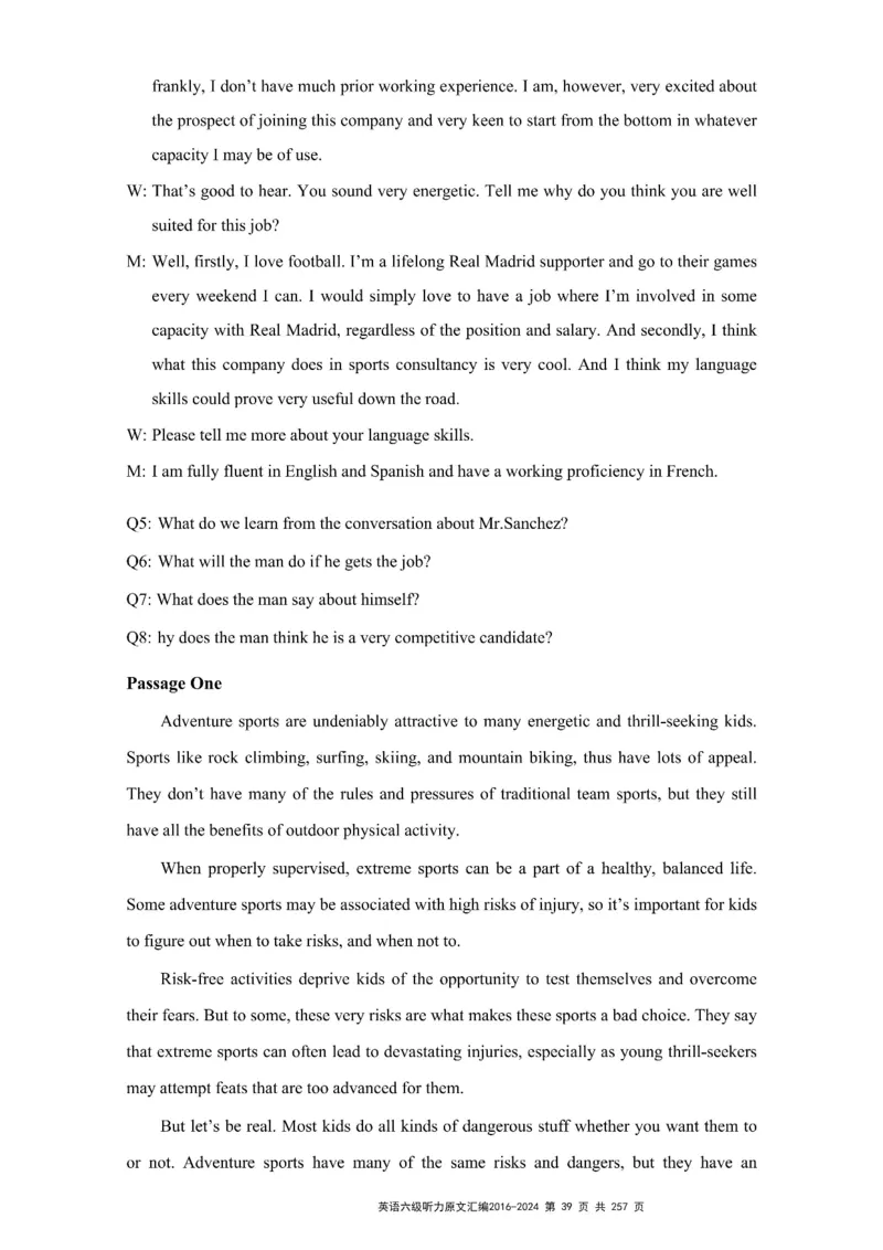 六级听力原文2016-2024_最新更新，视频都在这_2026、6月四级速转存易和谐_新大学英语2025.6月4.6级真题_六级真题_六级听力专项