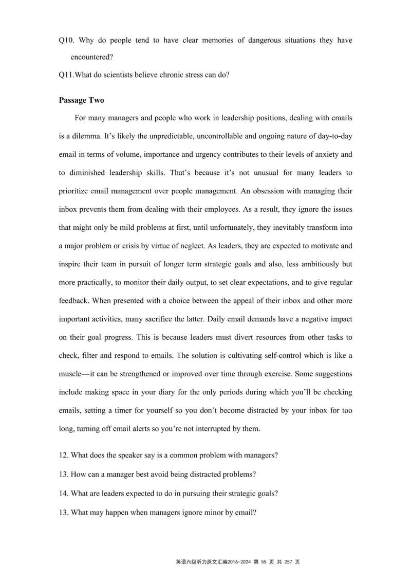 六级听力原文2016-2024_最新更新，视频都在这_2026、6月四级速转存易和谐_新大学英语2025.6月4.6级真题_六级真题_六级听力专项