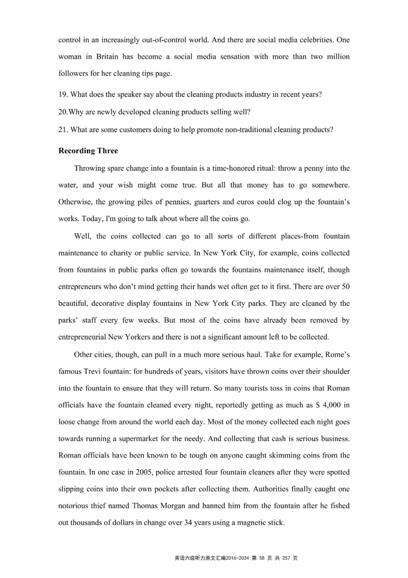 六级听力原文2016-2024_最新更新，视频都在这_2026、6月四级速转存易和谐_新大学英语2025.6月4.6级真题_六级真题_六级听力专项