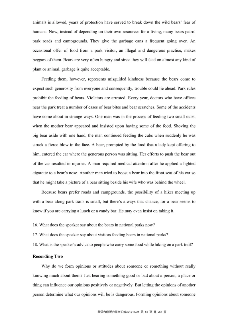 六级听力原文2016-2024_最新更新，视频都在这_2026、6月四级速转存易和谐_新大学英语2025.6月4.6级真题_六级真题_六级听力专项