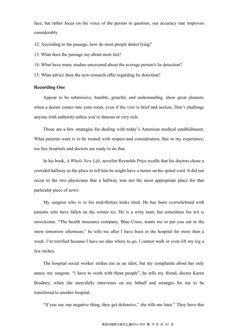 六级听力原文2016-2024_最新更新，视频都在这_2026、6月四级速转存易和谐_新大学英语2025.6月4.6级真题_六级真题_六级听力专项