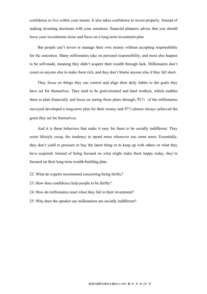 六级听力原文2016-2024_最新更新，视频都在这_2026、6月四级速转存易和谐_新大学英语2025.6月4.6级真题_六级真题_六级听力专项