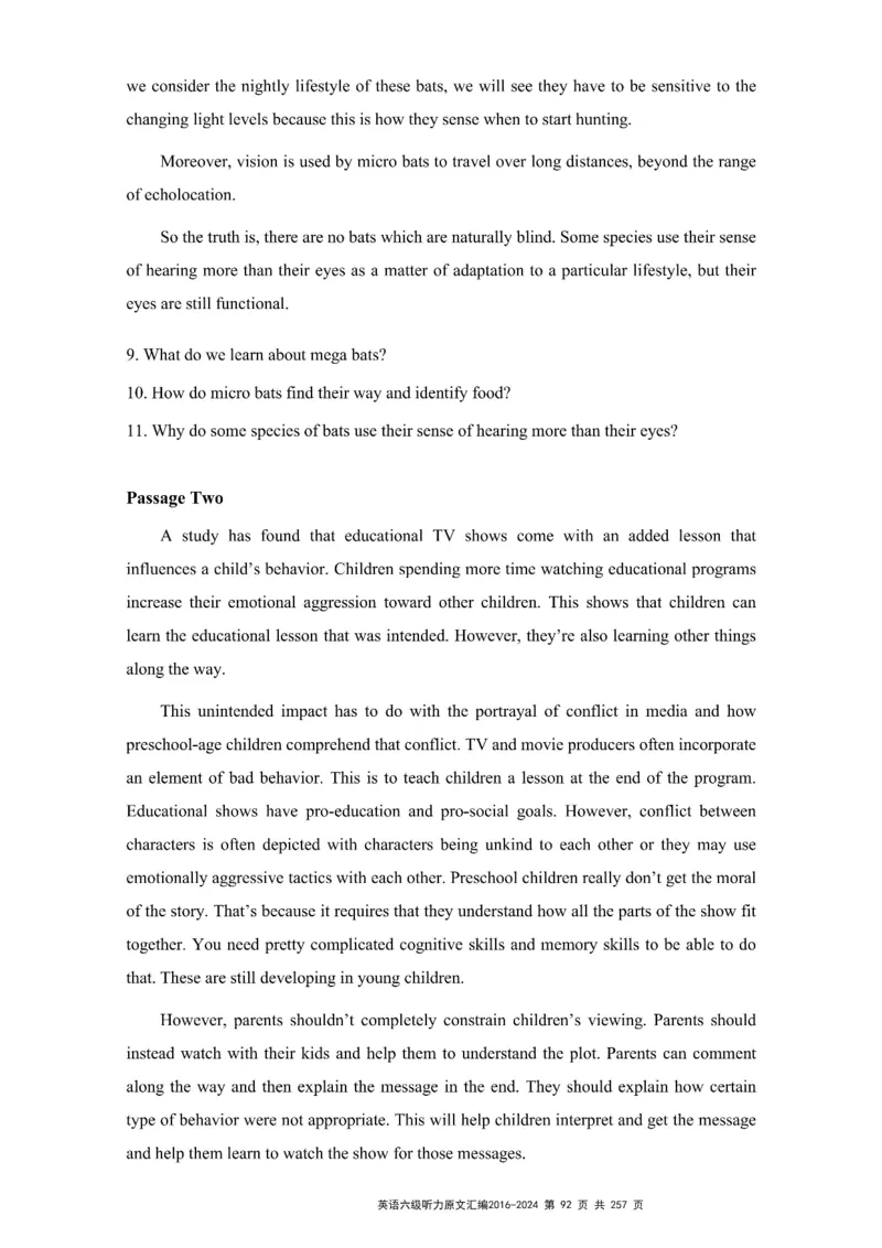 六级听力原文2016-2024_最新更新，视频都在这_2026、6月四级速转存易和谐_新大学英语2025.6月4.6级真题_六级真题_六级听力专项