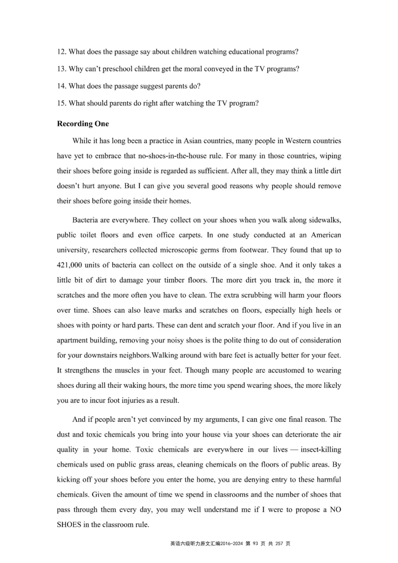 六级听力原文2016-2024_最新更新，视频都在这_2026、6月四级速转存易和谐_新大学英语2025.6月4.6级真题_六级真题_六级听力专项