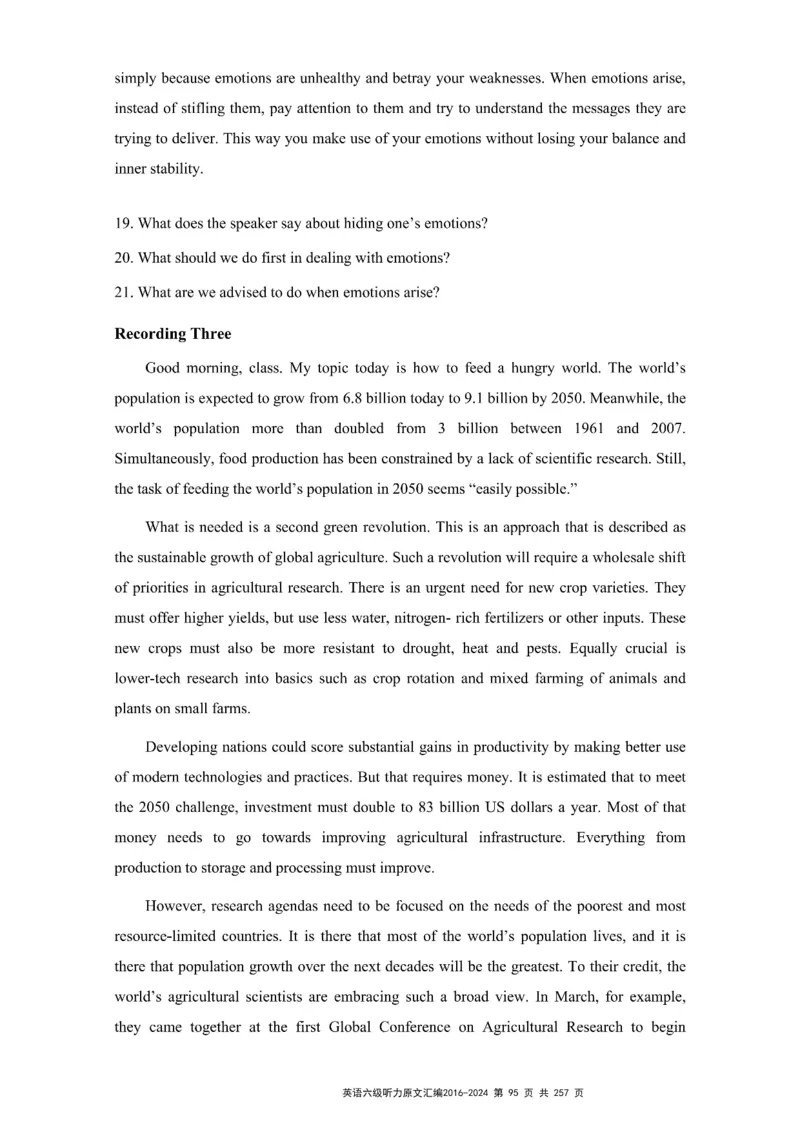 六级听力原文2016-2024_最新更新，视频都在这_2026、6月四级速转存易和谐_新大学英语2025.6月4.6级真题_六级真题_六级听力专项