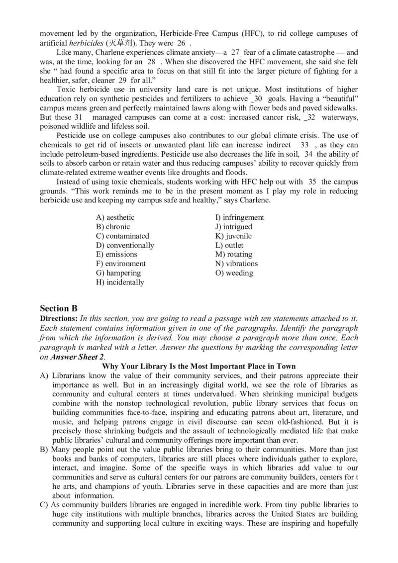 2025年06月六级真题全3套_02.四六级真题+模拟题（0128）_六级真题+音频+解析(0128)_03.2016&mdash;2025六级新题型_2025年06月六级_2025.06六级真题word