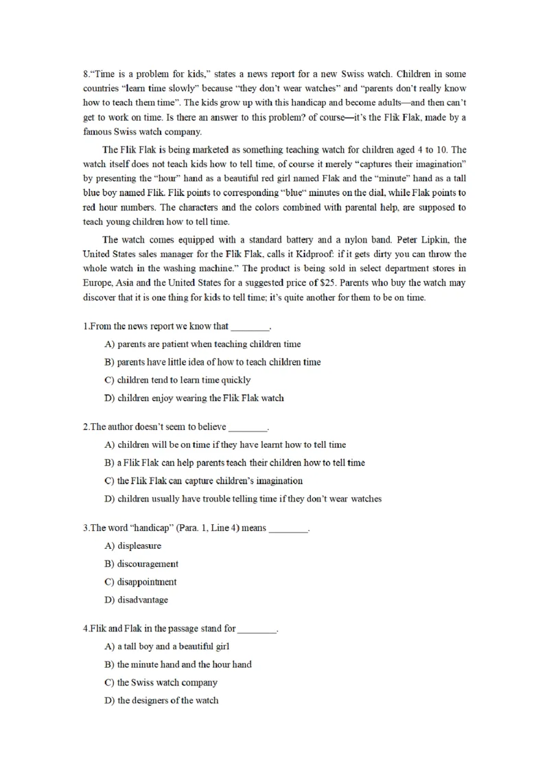 英语四级阅读题型合集-考前突击必备_最新更新，视频都在这_2026、6月四级速转存易和谐_四六级真题+资料包_四级真题_2024年CET4