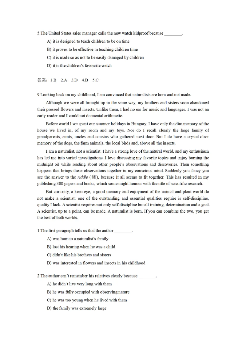 英语四级阅读题型合集-考前突击必备_最新更新，视频都在这_2026、6月四级速转存易和谐_四六级真题+资料包_四级真题_2024年CET4