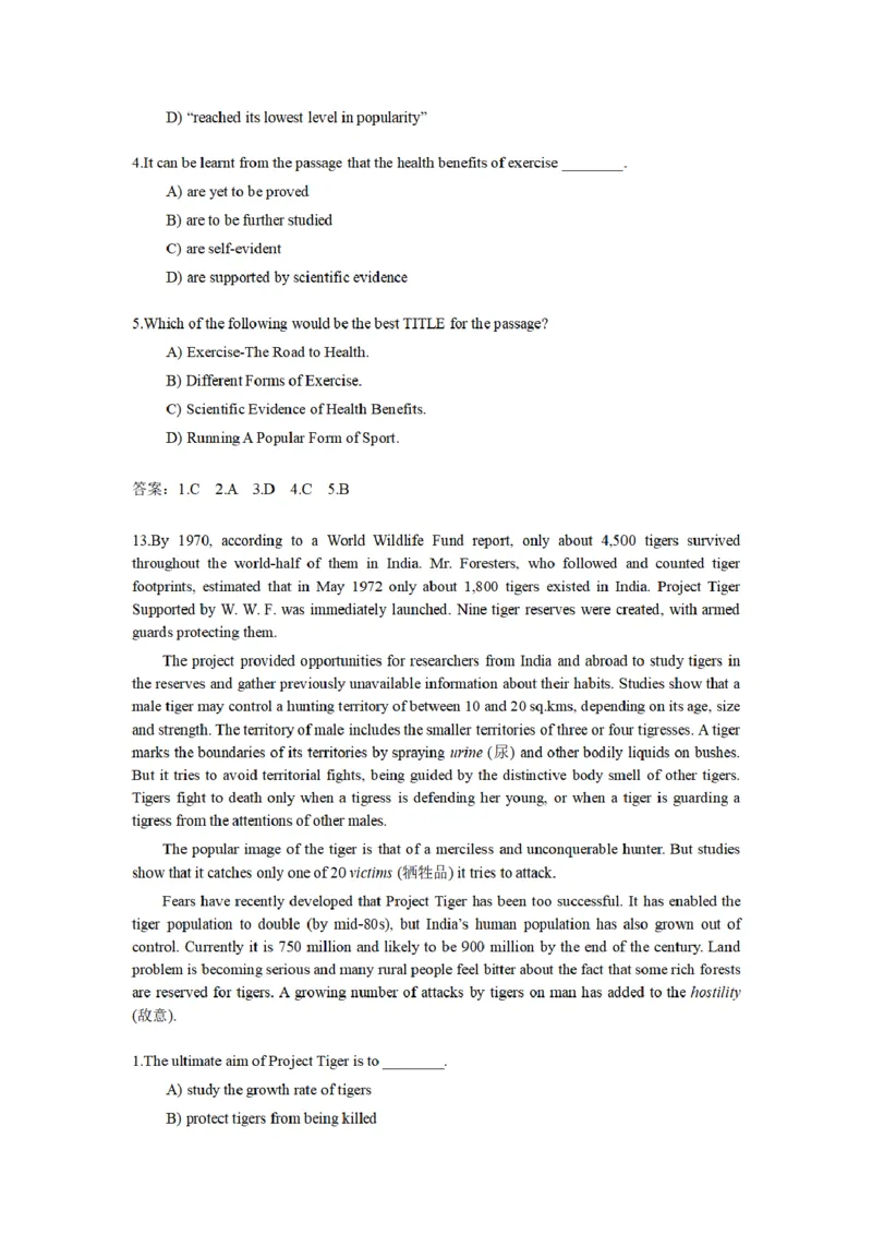 英语四级阅读题型合集-考前突击必备_最新更新，视频都在这_2026、6月四级速转存易和谐_四六级真题+资料包_四级真题_2024年CET4