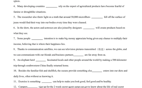 考点巩固卷04关系代词引导的定语从句（解析版）_03高考英语_新高考复习资料_2025年新高考复习_2025年高考英语一轮复习考点通关卷（新高考通用）