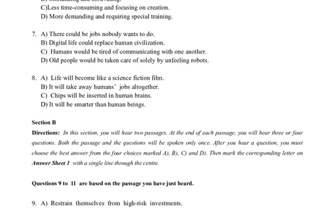 2020年12月六级真题全3套_02.四六级真题+模拟题（0128）_六级真题+音频+解析(0128)_03.2016&mdash;2025六级新题型_2020年12月六级_2020.12六级真题word