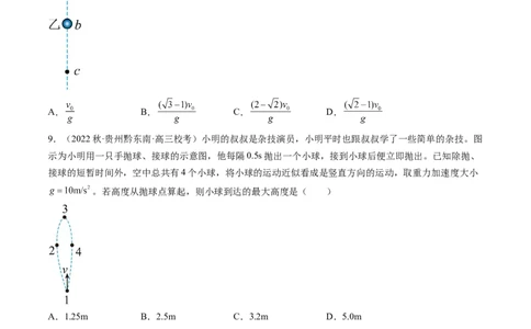 第03讲自由落体运动和竖直上抛运动（练习）（原卷版）_04高考物理_新高考复习资料_2024新高考复习资料_一轮复习资料_2024年高考物理一轮复习讲练测（讲义+练习+课件）（新高考）