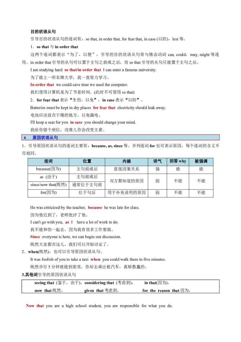 考点19状语从句（核心考点精讲精练）-备战2025年高考英语一轮复习考点帮（新高考通用）（解析版）_03高考英语_2025年新高考资料_一轮复习_备战2025年高考英语一轮复习考点帮