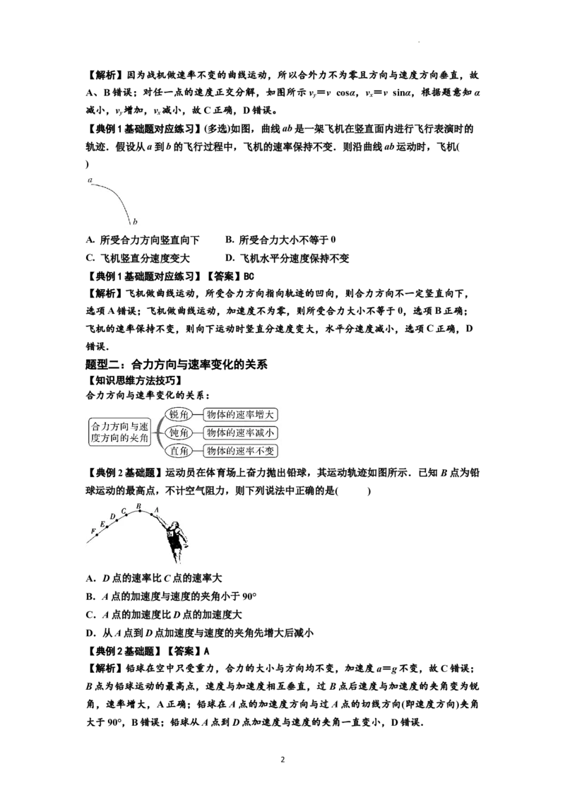 知识点24：曲线运动　运动的合成与分解（解析版）_04高考物理_新高考复习资料_2024新高考复习资料_一轮复习资料_基础版2024届高考物理一轮复习讲义及对应练习