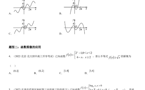解密06讲：函数图像、方程与零点（原卷版）_02高考数学_新高考复习资料_2023年新高考资料_二轮复习_高频考点解密2023年高考数学二轮复习讲义+分层训练（新高考专用）