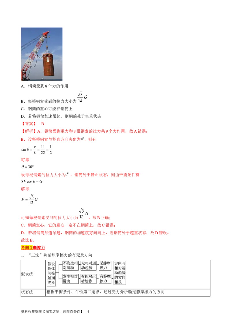 考点05重力、弹力和摩擦力（解析版）_04高考物理_通用版（老高考）复习资料_2024年复习资料_完备战2024年高考物理一轮复习考点帮（全国通用）_答案解析版