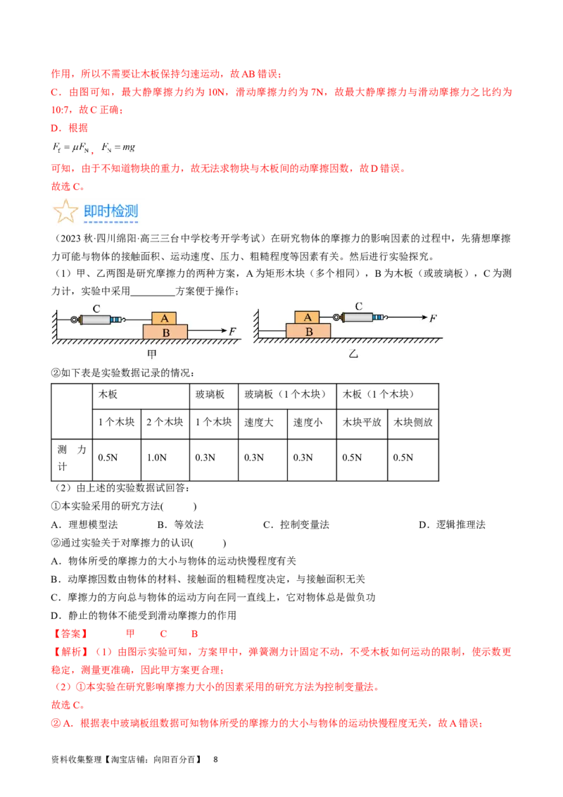 考点05重力、弹力和摩擦力（解析版）_04高考物理_通用版（老高考）复习资料_2024年复习资料_完备战2024年高考物理一轮复习考点帮（全国通用）_答案解析版