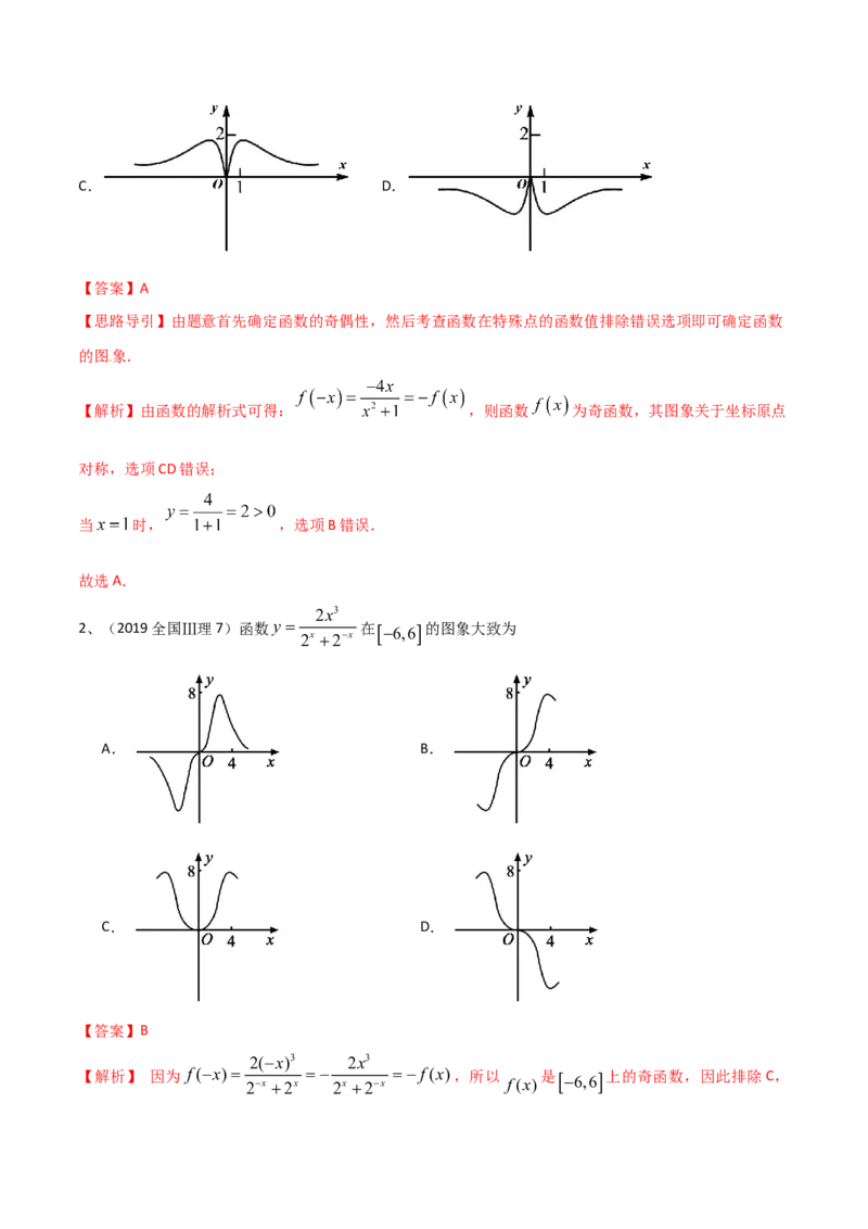 考点12函数的图象（解析版）_02高考数学_新高考复习资料_2022年新高考资料_备战2022年高考数学一轮复习考点帮（新高考地区专用）8.2更新
