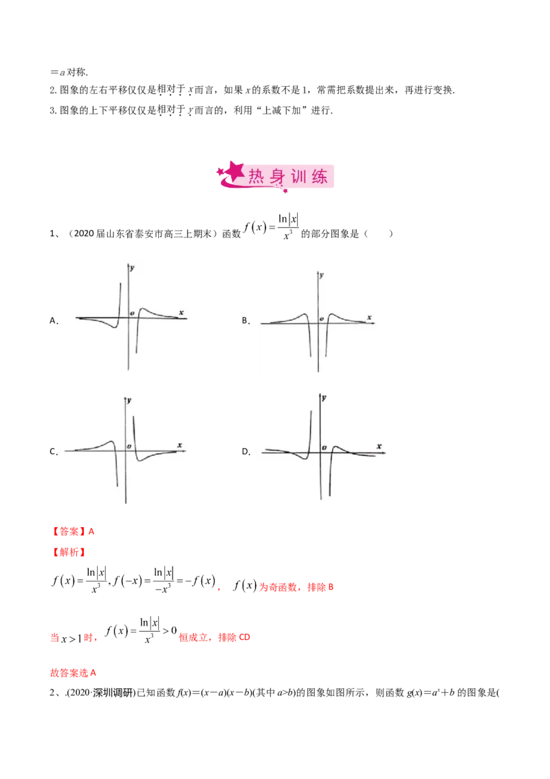 考点12函数的图象（解析版）_02高考数学_新高考复习资料_2022年新高考资料_备战2022年高考数学一轮复习考点帮（新高考地区专用）8.2更新