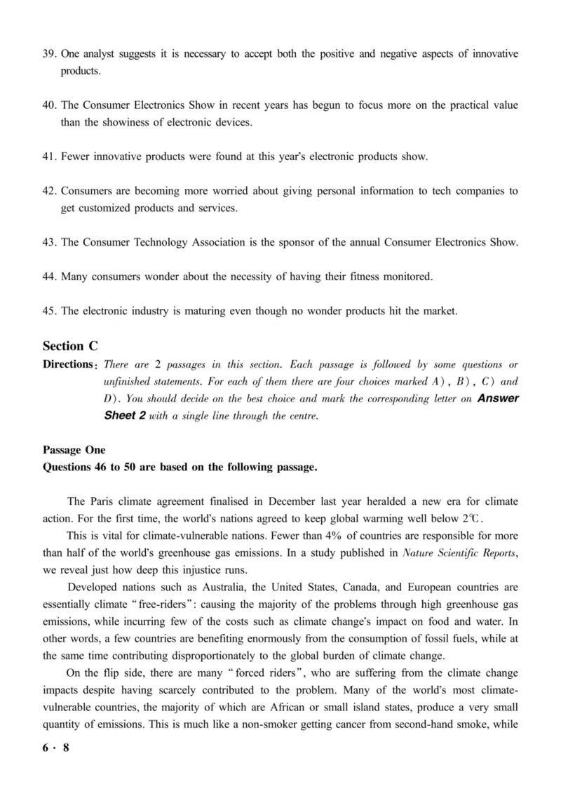 2016.12六级真题全3套(带书签)_02.四六级真题+模拟题（0128）_六级真题+音频+解析(0128)_03.2016&mdash;2025六级新题型_2016年12月六级