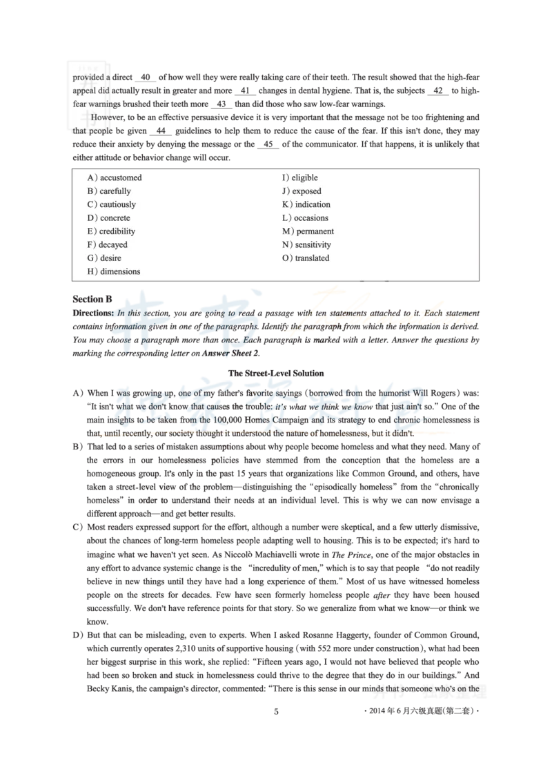 2014年06月大学英语6级真题及解析（卷二）_最新更新，视频都在这_2026、6月四级速转存易和谐_四六级真题+资料包_六级真题_2007-2015年六级真题及答案解析_2014年06月英语六级真题