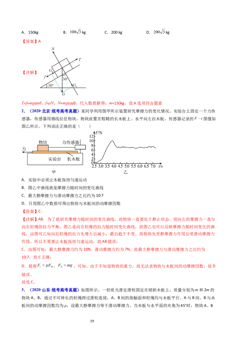 考点05重力弹力摩擦力（核心考点精讲精练）-备战2024年高考物理一轮复习考点帮（新高考专用）（解析版）_04高考物理_新高考复习资料_2024新高考复习资料_一轮复习资料