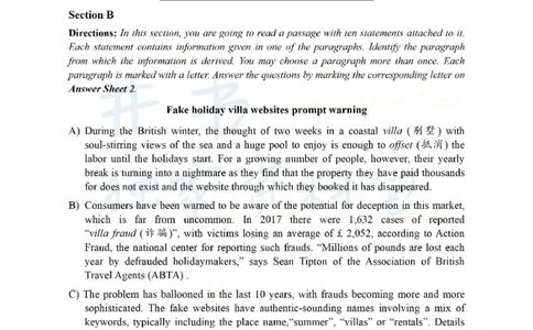 2022年6月大学英语四级考试真题卷2_最新更新，视频都在这_2026、6月四级速转存易和谐_四六级真题+资料包_四级真题_2022年6月CET4