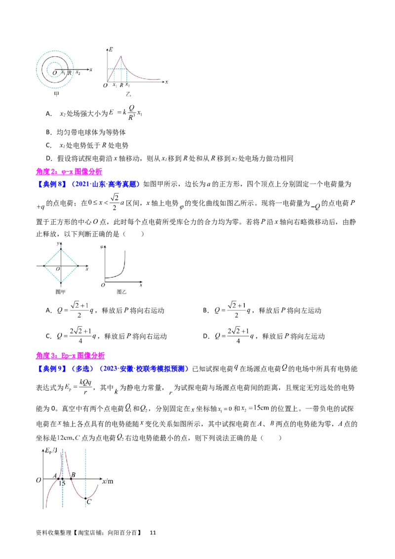 考点35电场能的性质（核心考点精讲+分层精练）（原卷版）_04高考物理_新高考复习资料_2024新高考复习资料_一轮复习资料_完备战2024年高考物理一轮复习考点帮（新高考专用）