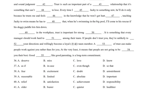 考点巩固卷19完形填空之夹叙夹议文（原卷版）_03高考英语_新高考复习资料_2024年新高考资料_一轮复习资料_完2024年高考英语一轮复习考点通关卷（新高考）