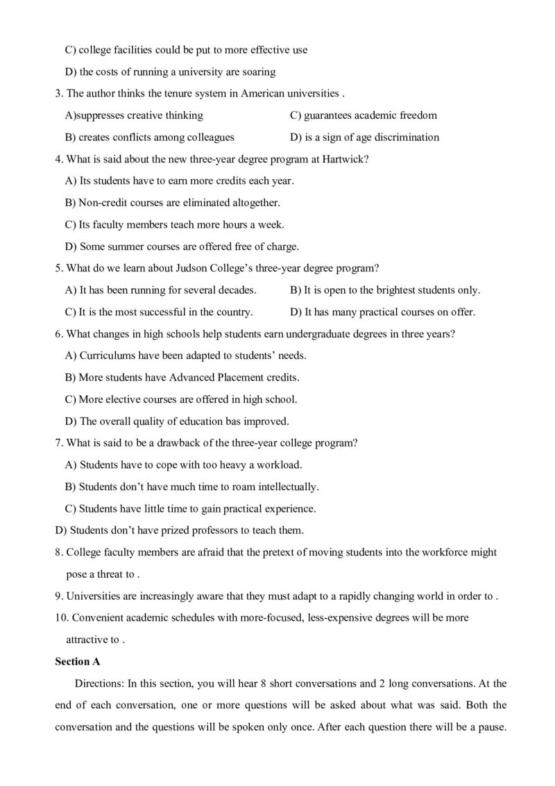 2012年6月英语六级真题_02.四六级真题+模拟题（0128）_六级真题+音频+解析(0128)_01.1990&mdash;2012六级旧题型_2012年06月六级