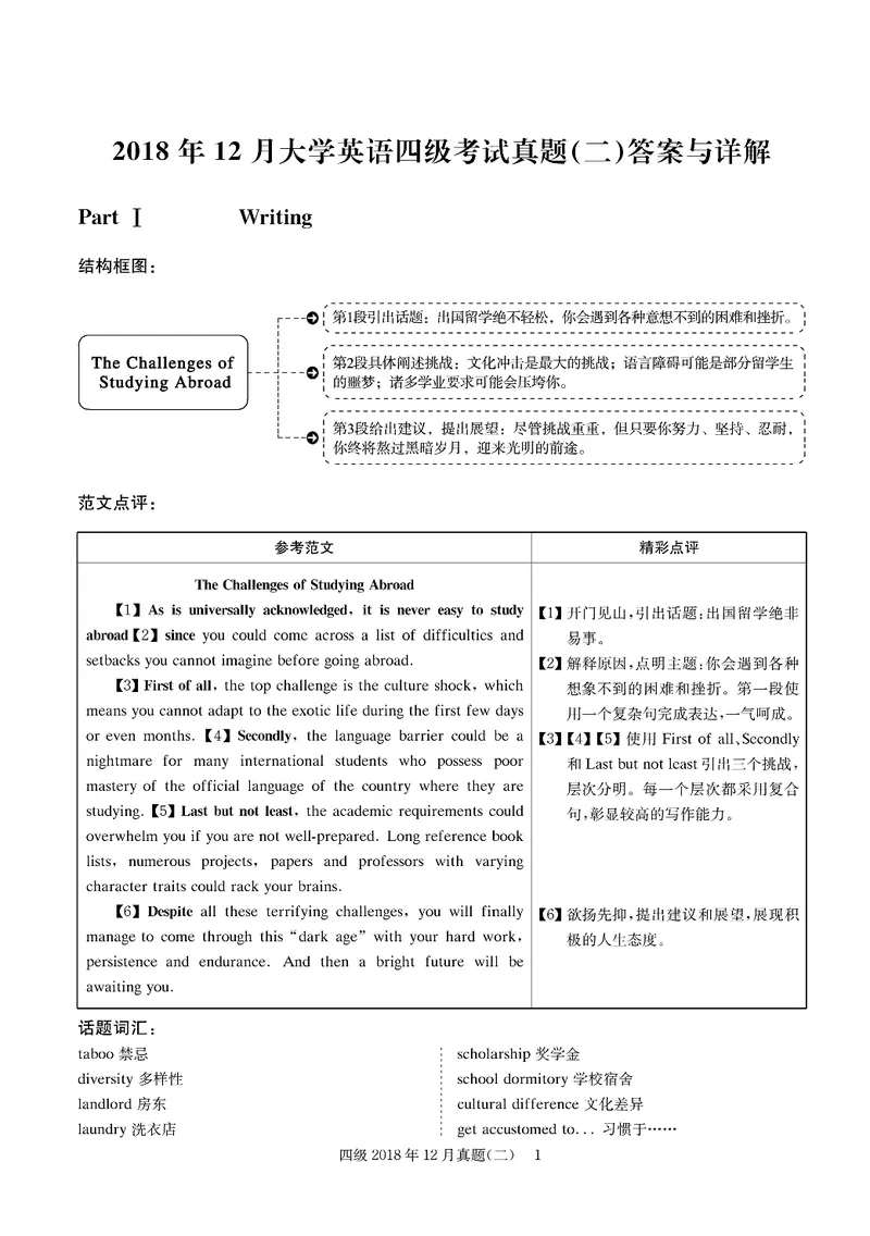 2018.12四级解析全3套(带书签)_02.四六级真题+模拟题（0128）_四级真题+音频+解析(0128)_03.2016&mdash;2025年新题型_2018年12月四级