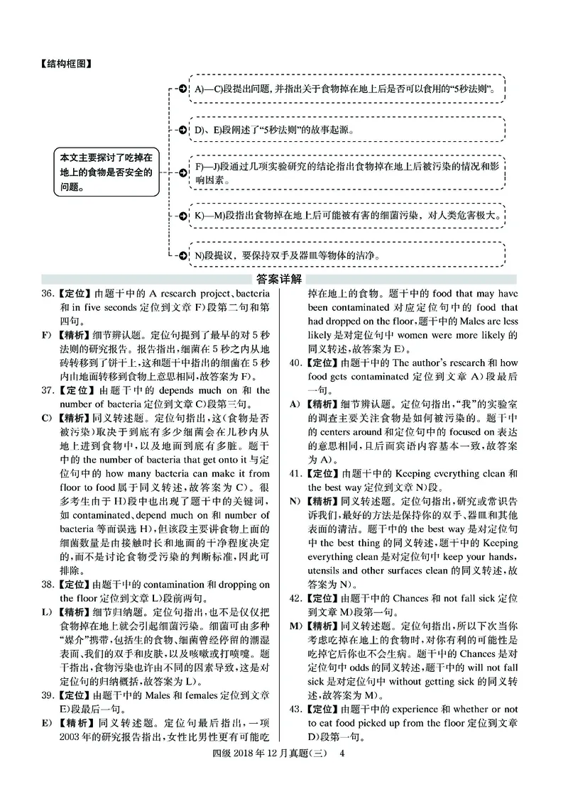 2018.12四级解析全3套(带书签)_02.四六级真题+模拟题（0128）_四级真题+音频+解析(0128)_03.2016&mdash;2025年新题型_2018年12月四级