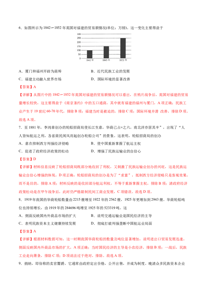 考点11近代中国经济结构的变动-备战2022年高考历史学霸纠错_07高考历史_2024年新高考资料_1.2024一轮复习_赠备战2022年高考历史学霸纠错