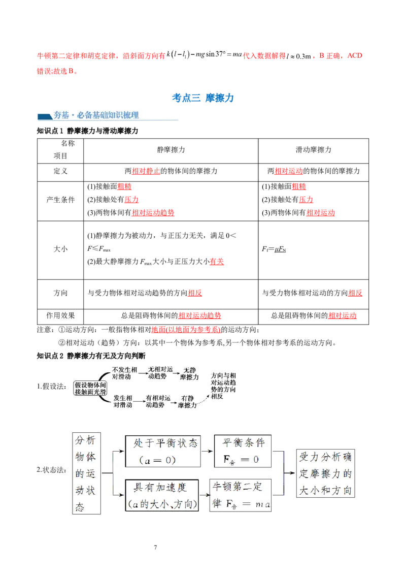 第06讲重力弹力摩擦力（讲义）（解析版）_04高考物理_新高考复习资料_2024新高考复习资料_一轮复习资料_2024年高考物理一轮复习讲练测（讲义+练习+课件）（新高考）_讲义+练习