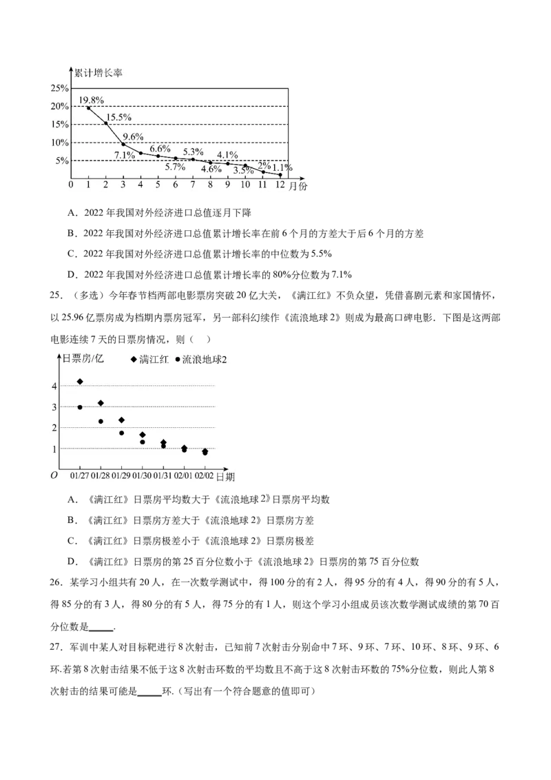 考点巩固卷23统计与统计案例(十大考点)（原卷版）_02高考数学_新高考复习资料_2024年新高考资料_一轮复习资料_完2024年高考数学一轮复习考点通关卷（新高考）_考点巩固卷