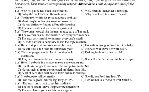 2013年6月六级考试真题（二）_02.四六级真题+模拟题（0128）_六级真题+音频+解析(0128)_02.2013&mdash;2015六级旧题型_2013年06月六级