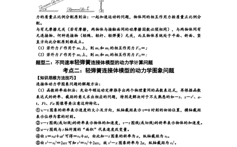 知识点16：轻弹簧连接体模型的动力学问题（拔尖原卷版）_04高考物理_通用版（老高考）复习资料_2024年复习资料_拔尖版2024届高考物理一轮复习讲义及对应练习