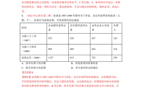 解密13选择性必修一：国家制度与社会治理（分层训练）（解析版）_07高考历史_新高考复习资料_2023年新高考复习资料_高频考点解密2023年高考历史二轮复习讲义+分层训练